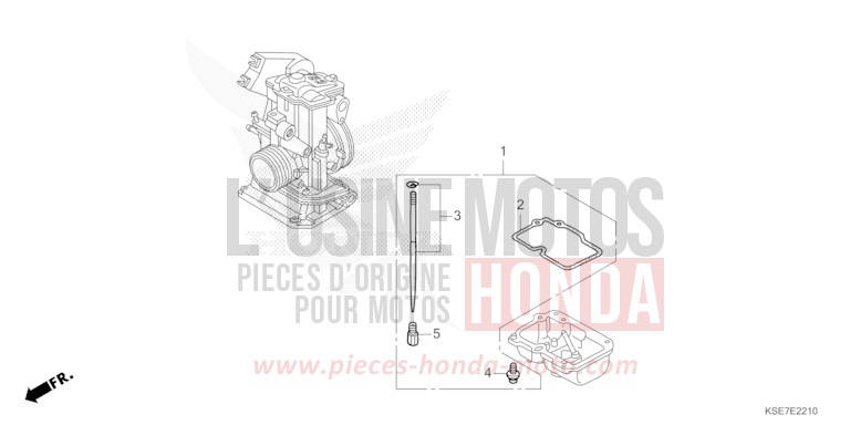 KIT, O.P. CARBURATEUR de CRF150R "Grandes Roues" EXTREME RED (R292) 2022